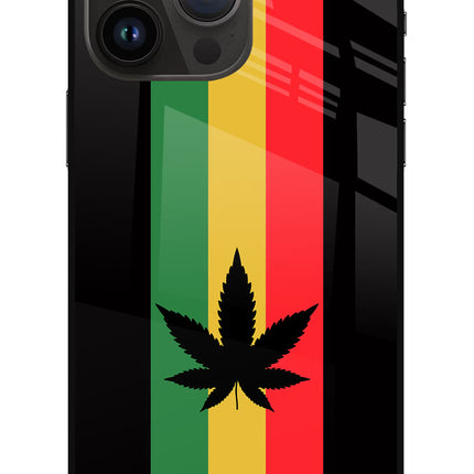 Weed Flag iPhone 14 Pro Max Glass Case