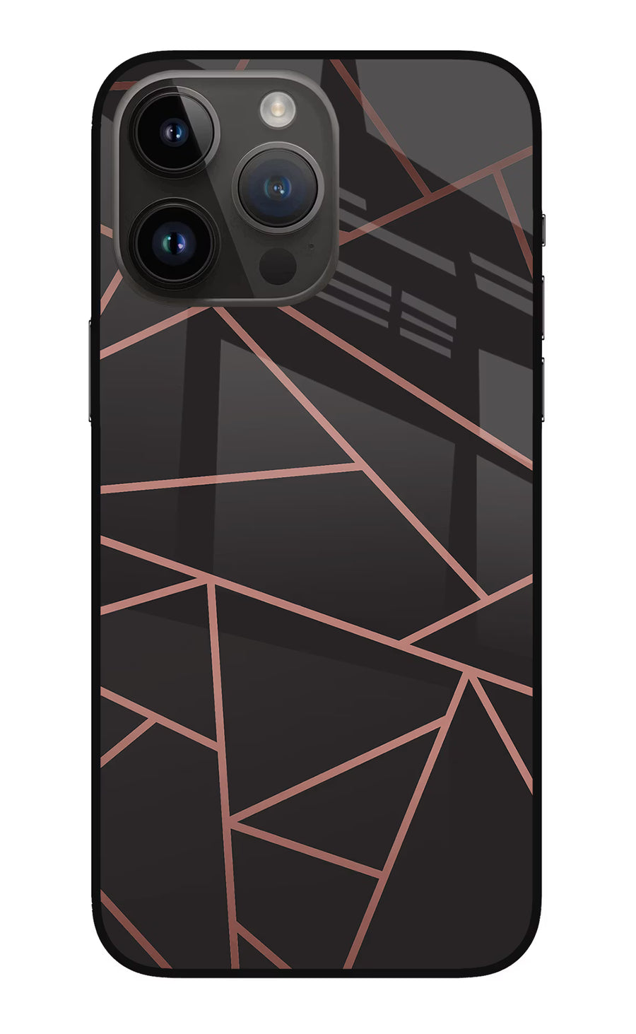 Geometric Pattern iPhone 14 Pro Max Back Cover, Metal case