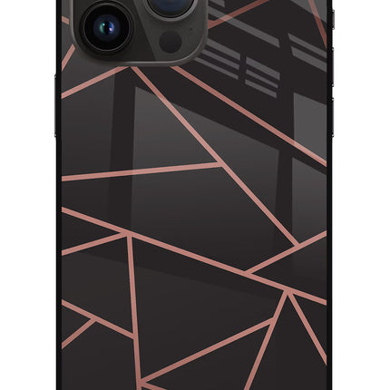 Geometric Pattern iPhone 14 Pro Max Glass Case