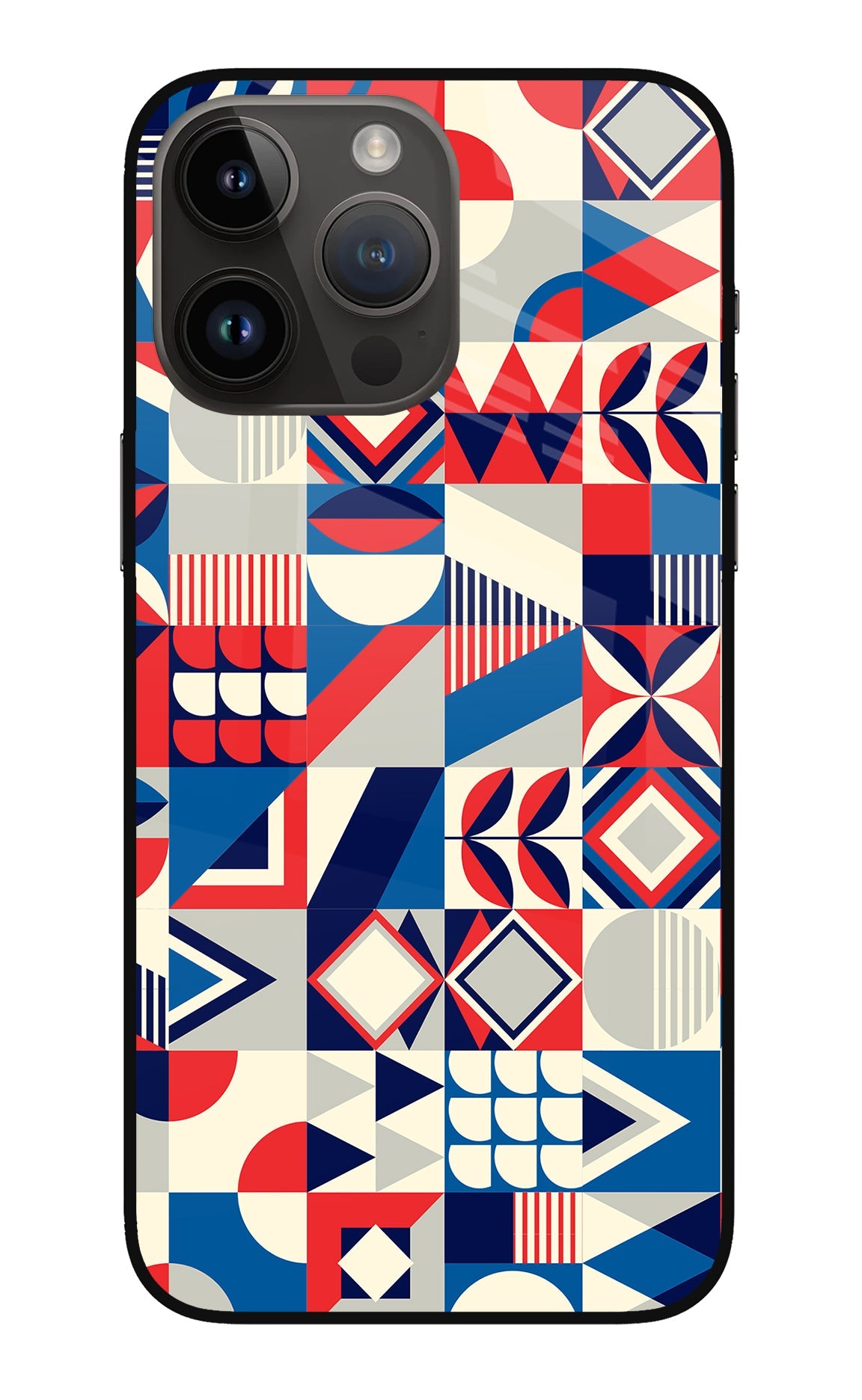 Colorful Pattern iPhone 14 Pro Max Glass Case