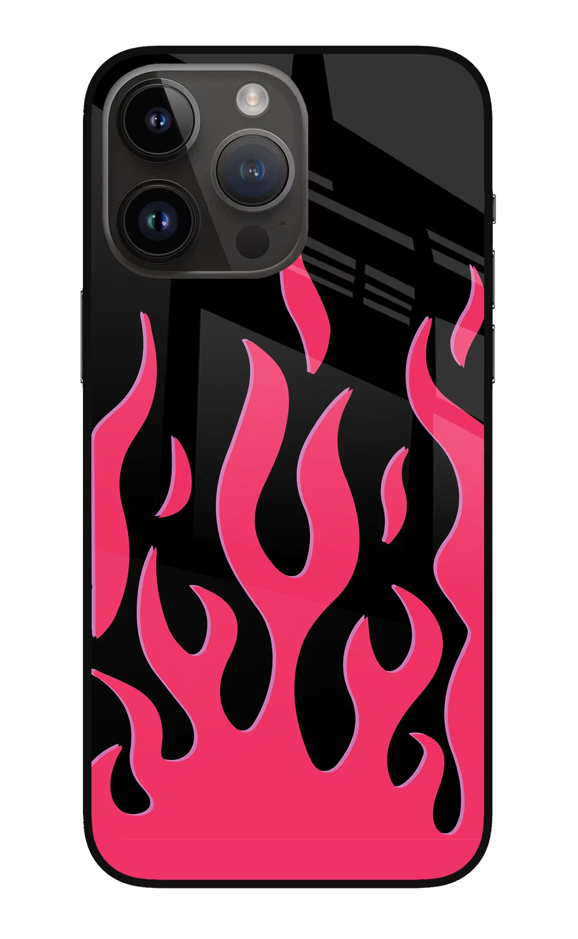 Fire Flames iPhone 14 Pro Max Glass Case Back Cover by Casekaro