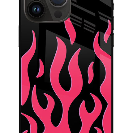 Fire Flames iPhone 14 Pro Max Glass Case
