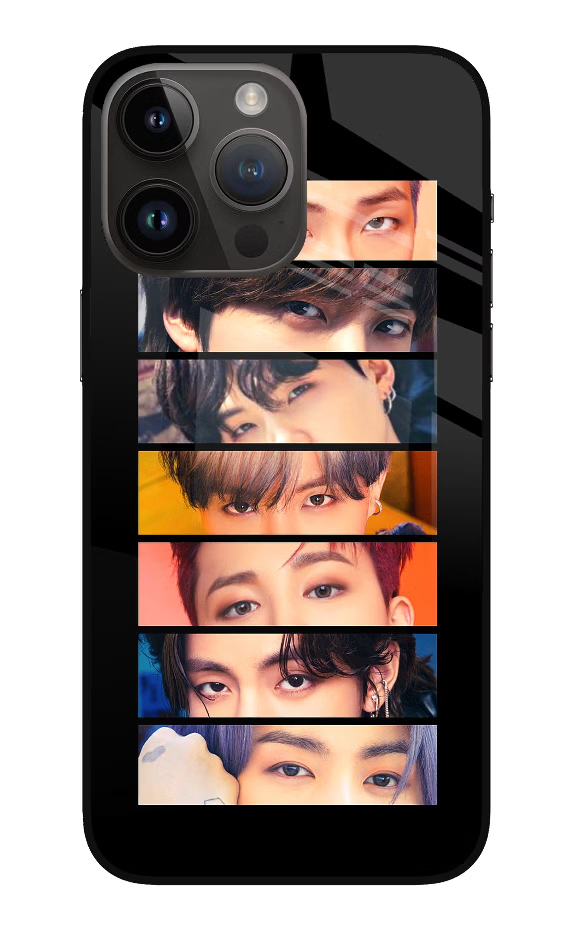 BTS Eyes iPhone 14 Pro Max Glass Case Back Cover by Casekaro