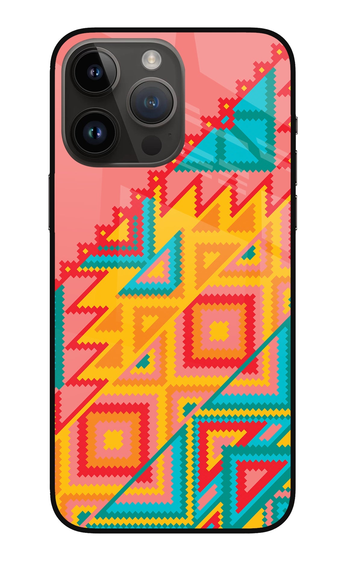 Aztec Tribal iPhone 14 Pro Max Glass Case