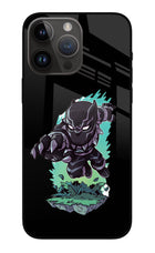 Black Panther iPhone 14 Pro Max Glass Case Back Cover by Casekaro