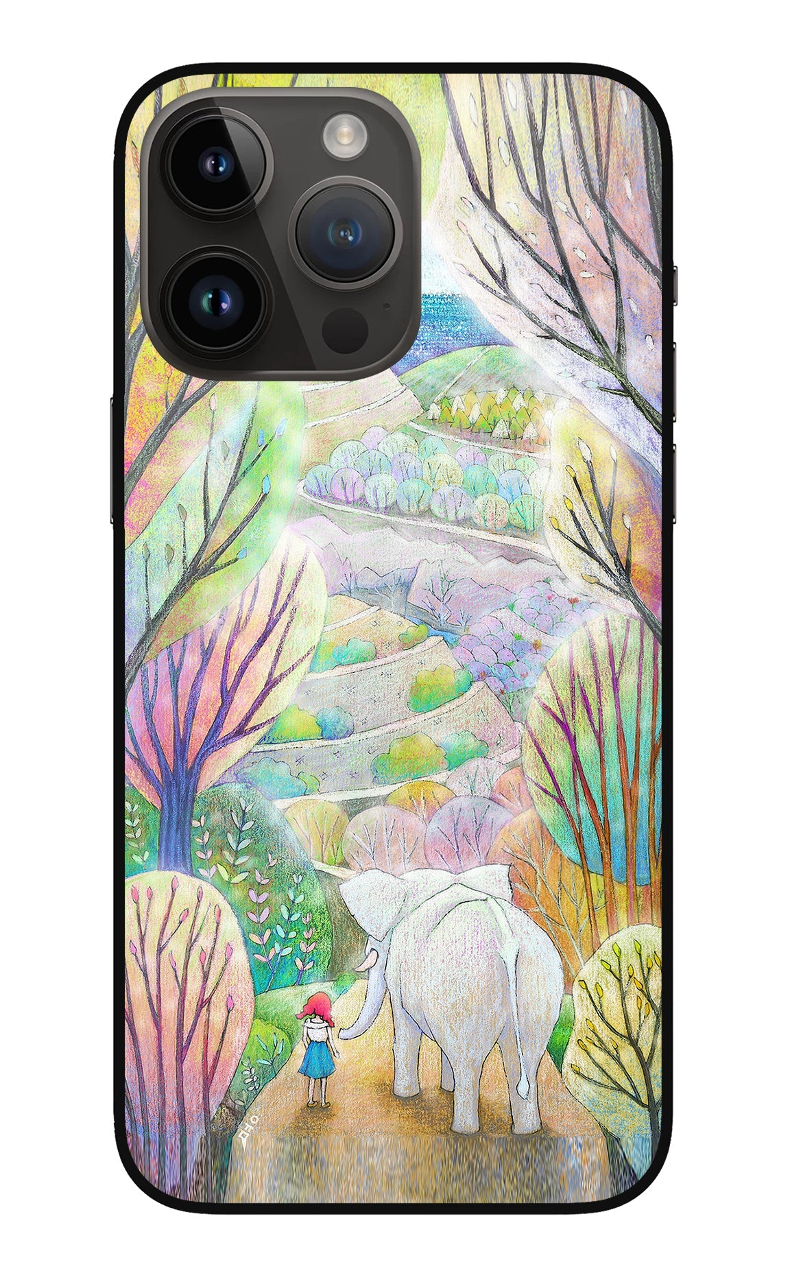 Nature Painting iPhone 14 Pro Max Glass Case