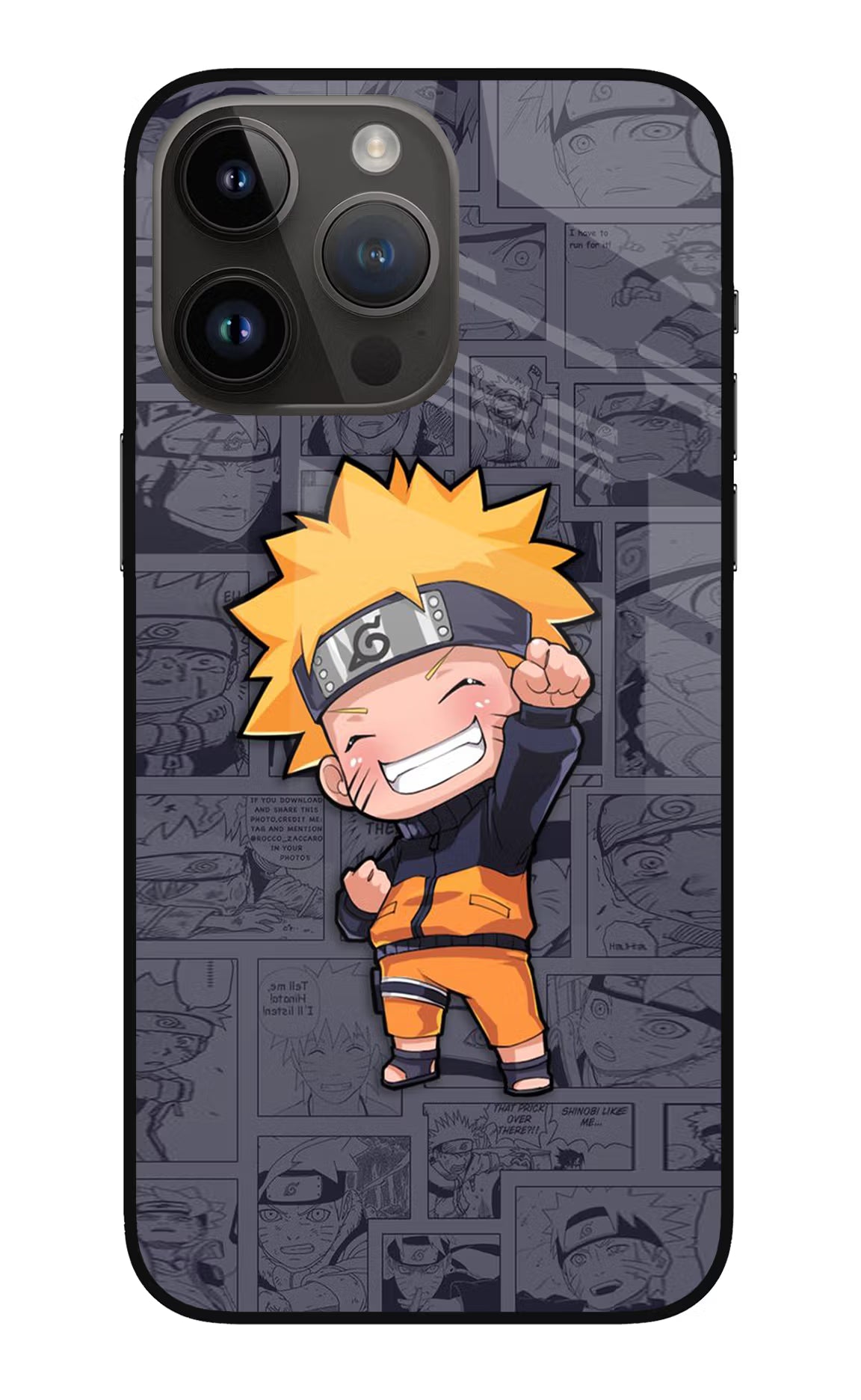 Chota Naruto iPhone 14 Pro Max Glass Case Back Cover by Casekaro