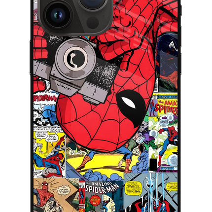 Spider Man iPhone 14 Pro Max Glass Case Back Cover by Casekaro