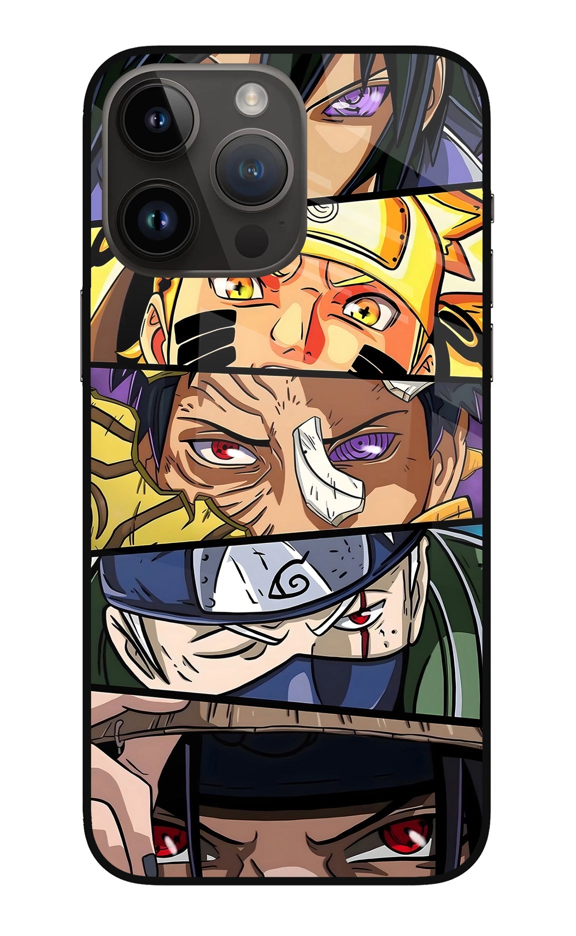 Naruto Character iPhone 14 Pro Max Glass Case