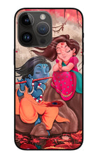 Radhe Krishna iPhone 14 Pro Max Glass Case Back Cover by Casekaro