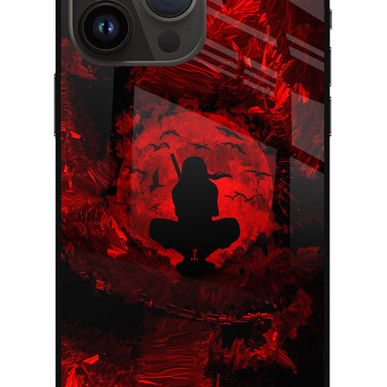Itachi Uchiha iPhone 14 Pro Max Glass Case Back Cover by Casekaro