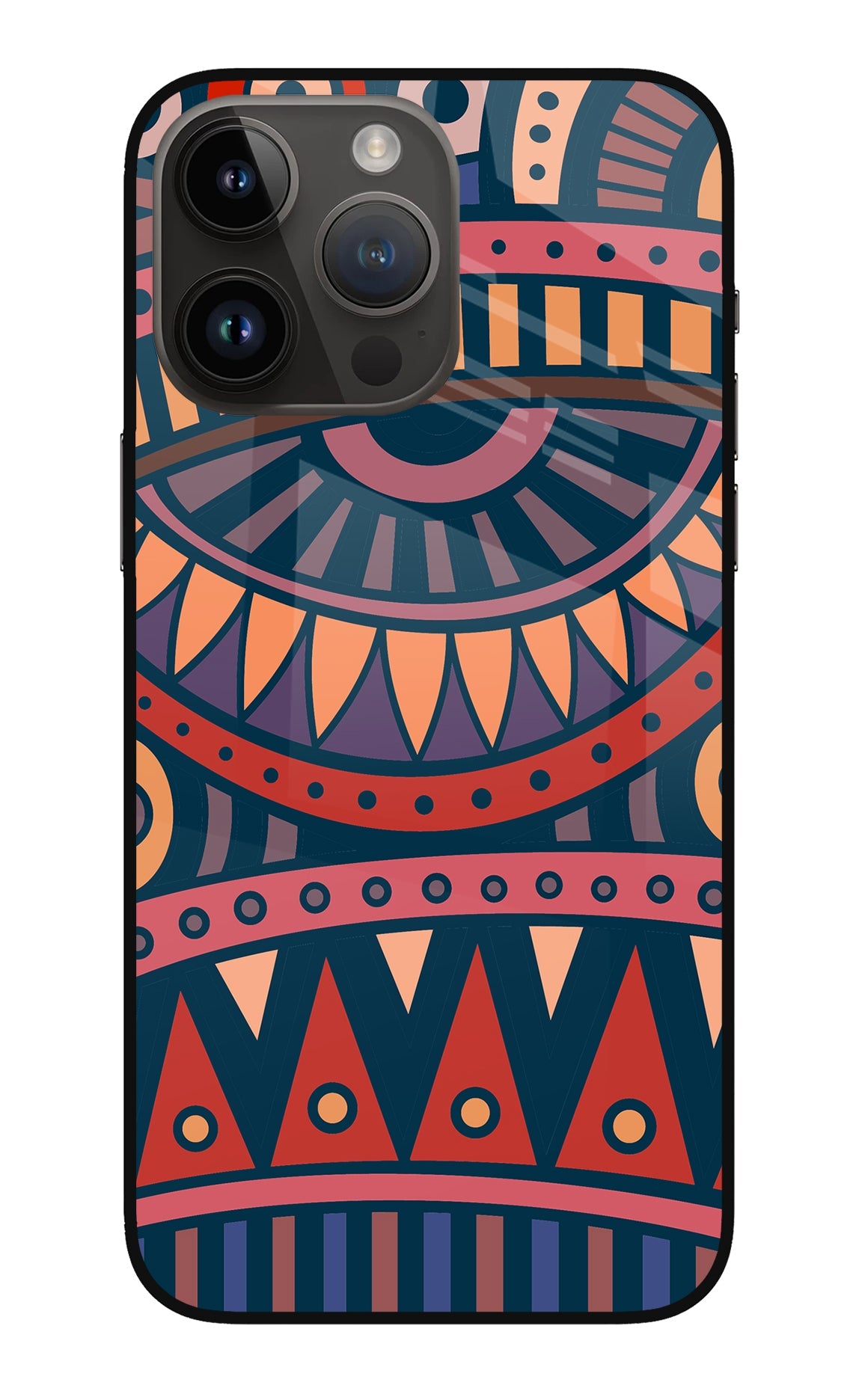 African Culture Design iPhone 14 Pro Max Glass Case