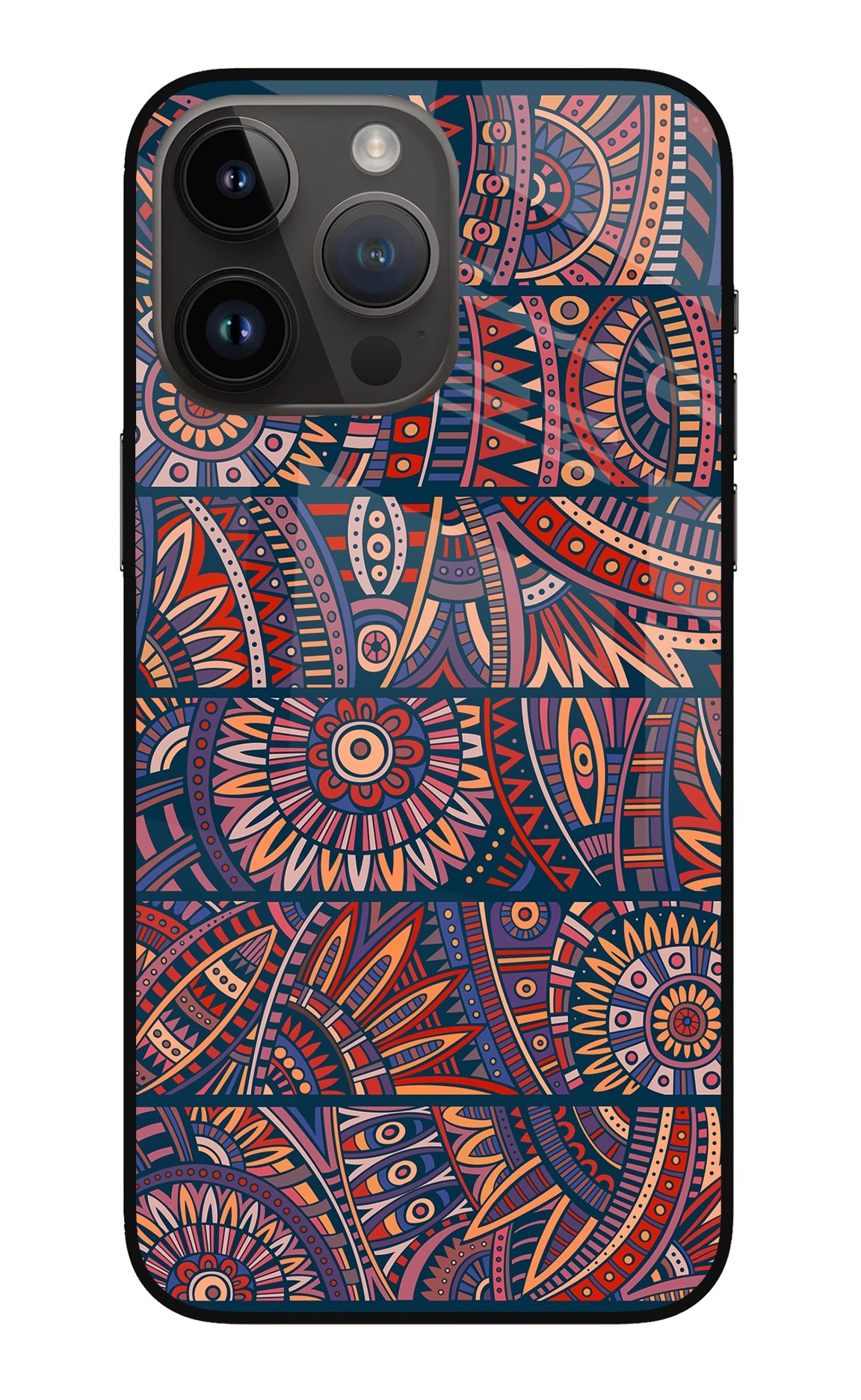 African Culture Design iPhone 14 Pro Max Glass Case