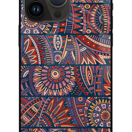 African Culture Design iPhone 14 Pro Max Glass Case
