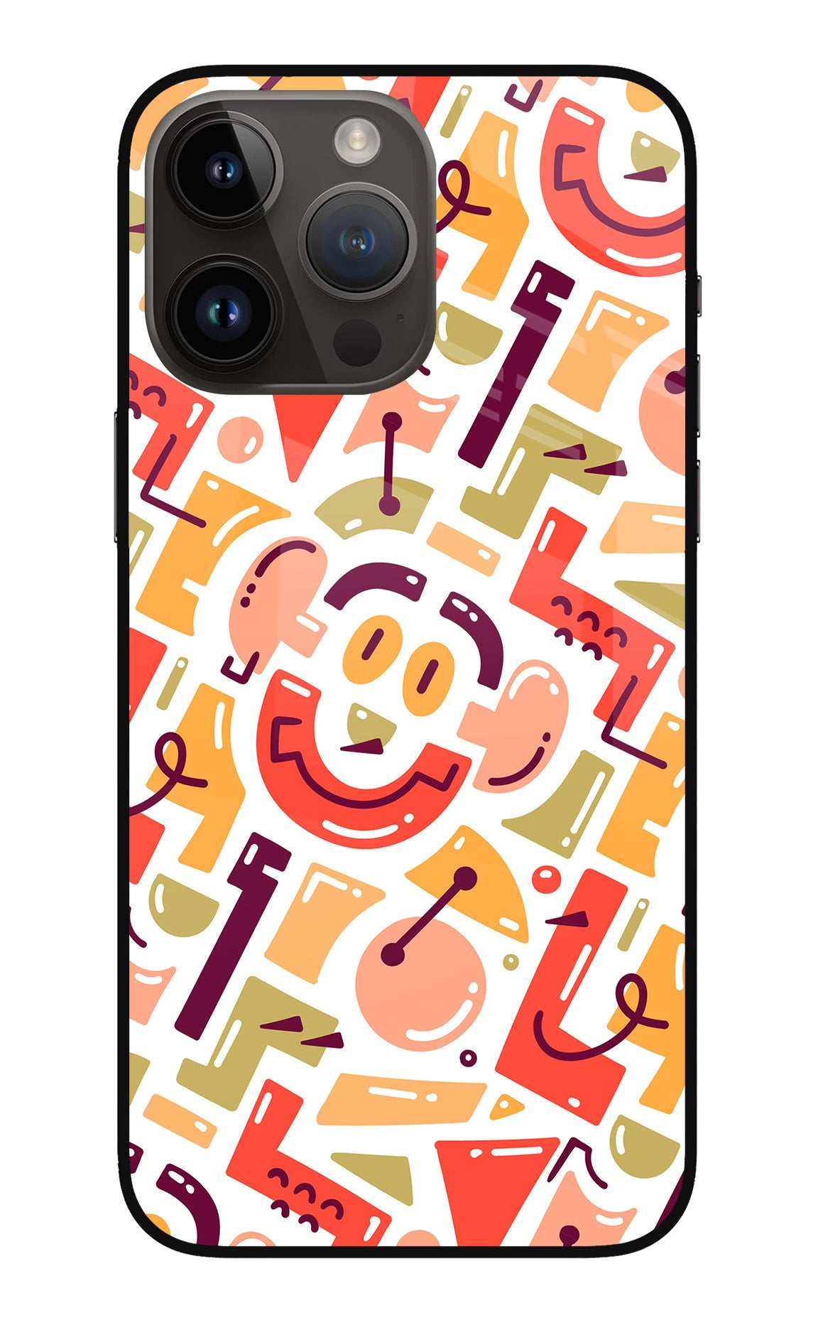 Doodle Pattern iPhone 14 Pro Max Back Cover