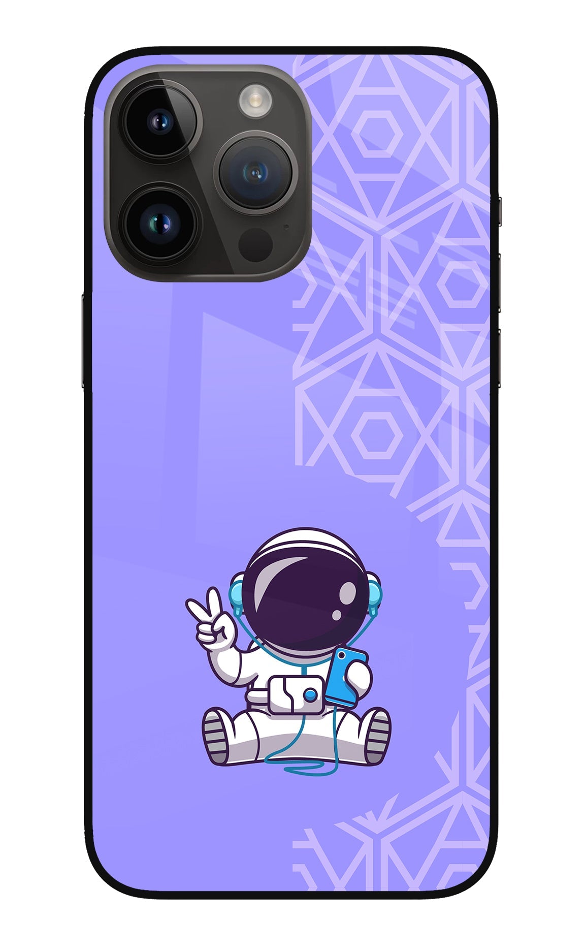 Cute Astronaut Chilling iPhone 14 Pro Max Back Cover