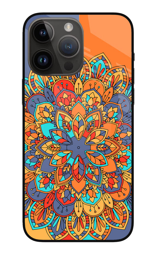 Color Mandala iPhone 14 Pro Max Glass Case