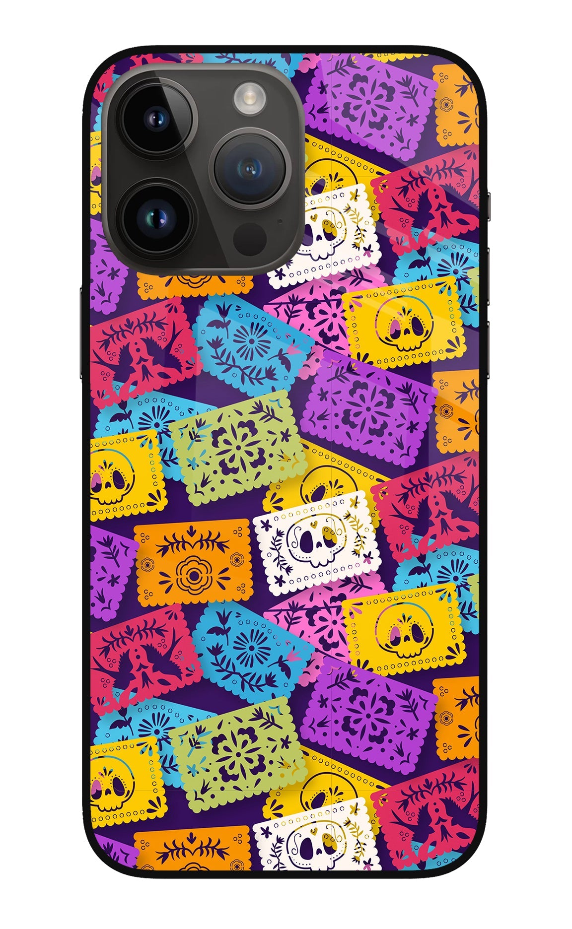 Mexican Pattern iPhone 14 Pro Max Glass Case