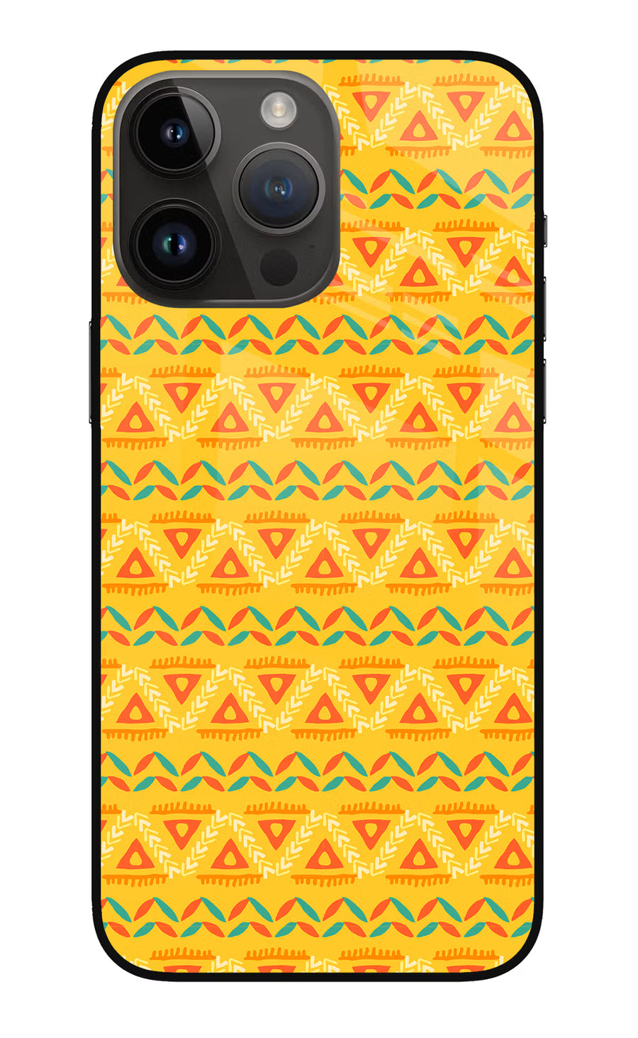 Tribal Pattern iPhone 14 Pro Max Back Cover, Metal case