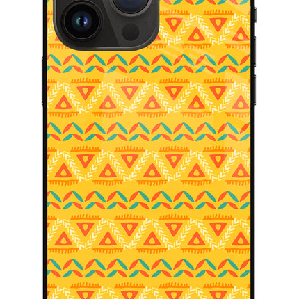 Tribal Pattern iPhone 14 Pro Max Glass Case