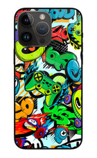 Game Doodle iPhone 14 Pro Max Glass Case