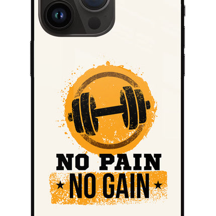 No Pain No Gain iPhone 14 Pro Max Glass Case