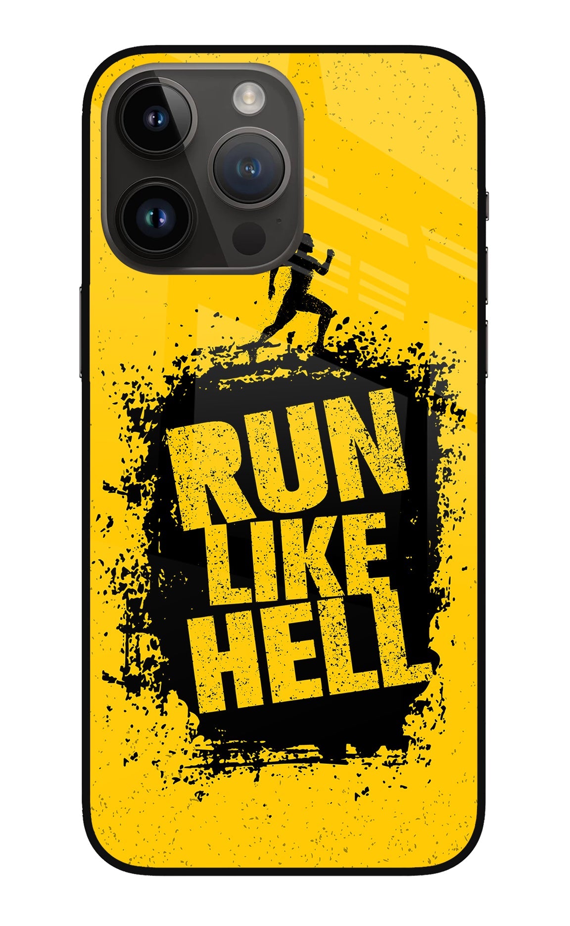 Run Like Hell iPhone 14 Pro Max Glass Case