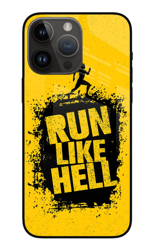 Run Like Hell iPhone 14 Pro Max Glass Case