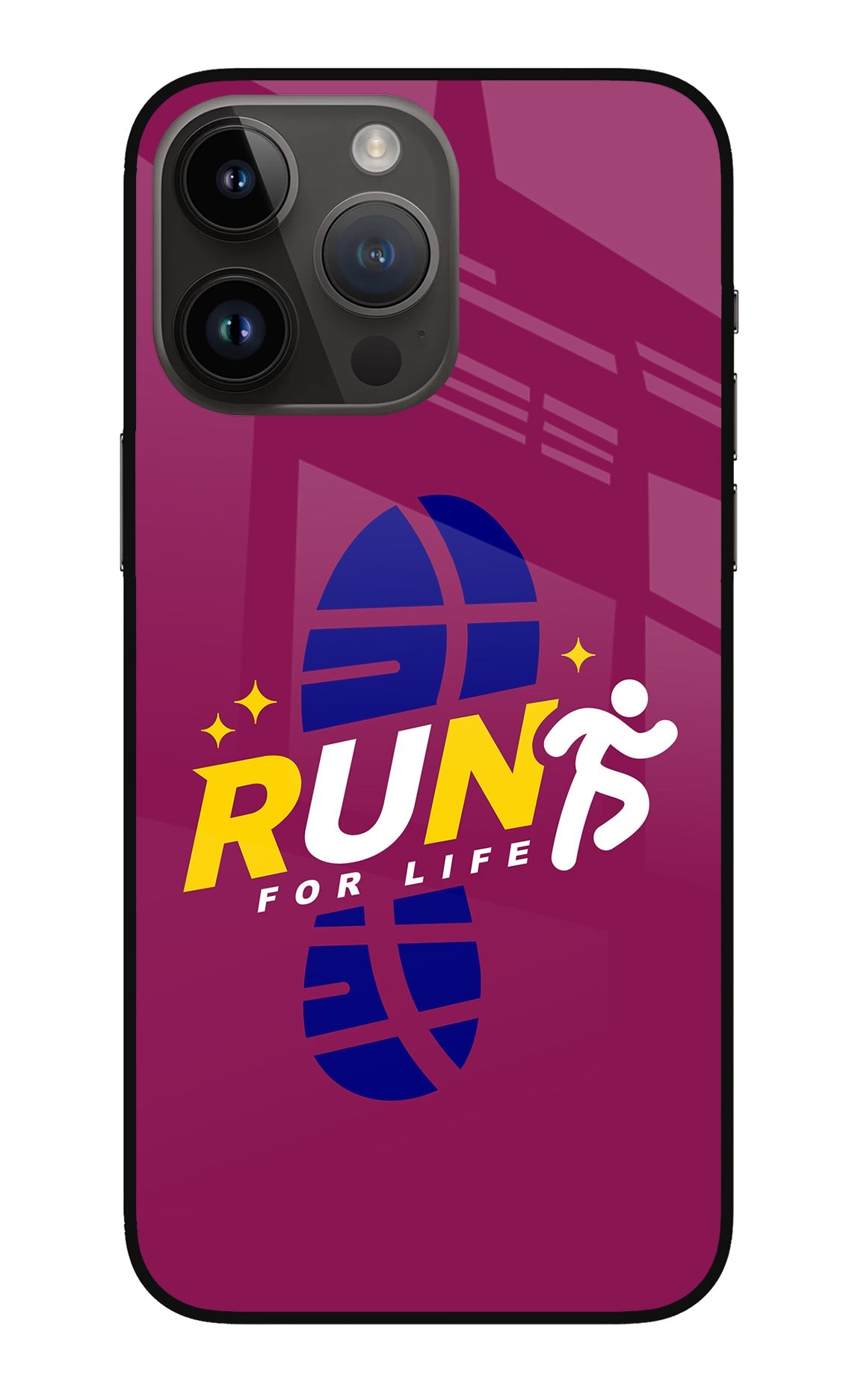 Run for Life iPhone 14 Pro Max Glass Case