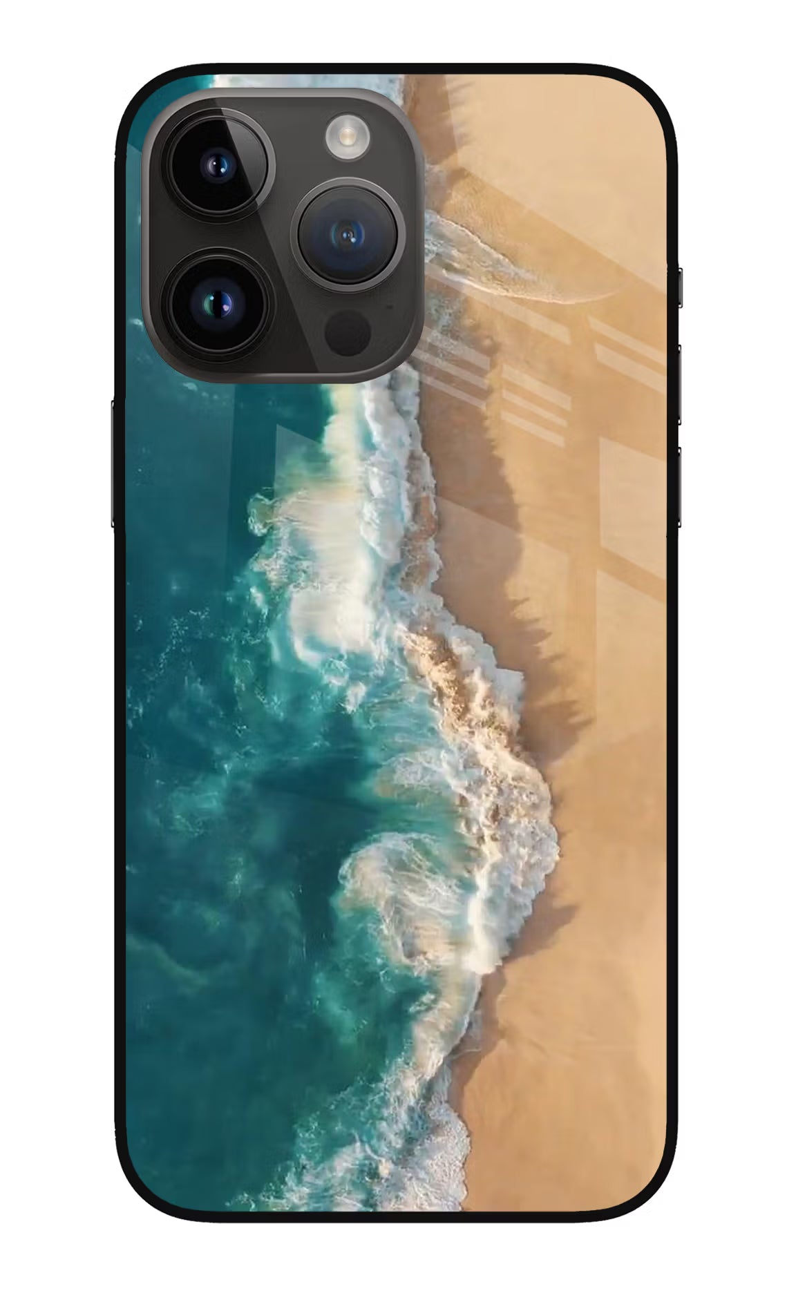 Ocean Beach iPhone 14 Pro Max Glass Case Back Cover by Casekaro