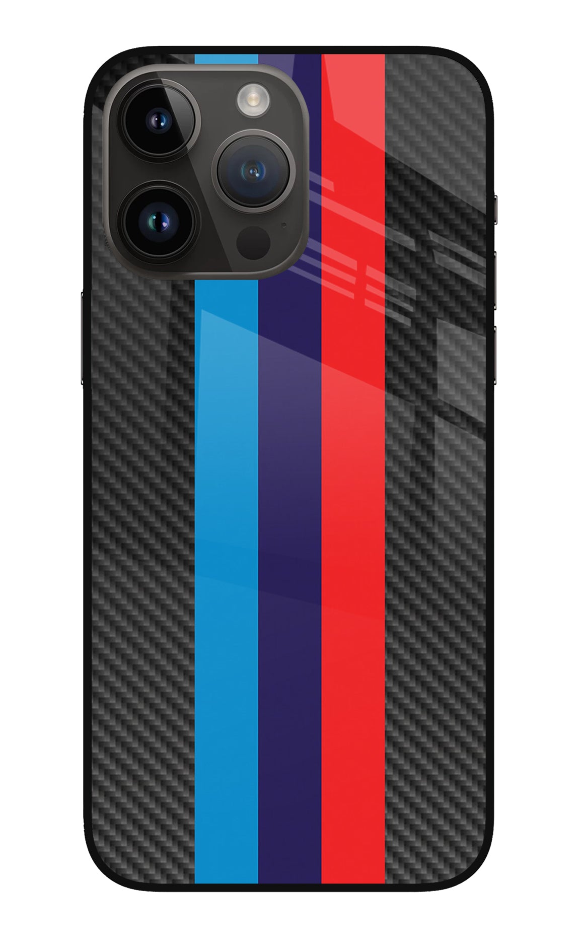 BMW Stripes Pattern iPhone 14 Pro Max Glass Case