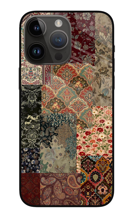 Desi Print iPhone 14 Pro Max Glass Case