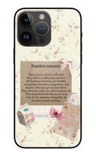 Hopeless Romantic iPhone 14 Pro Max Glass Case