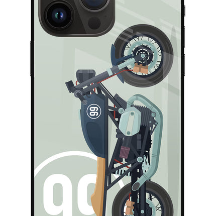 Classic Cafe Racer 99 iPhone 14 Pro Max Glass Case