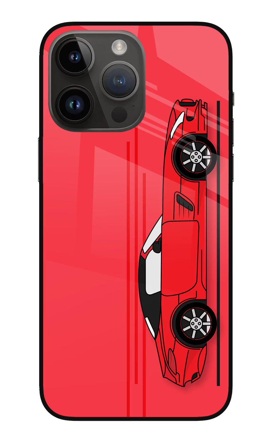 Red Velocity iPhone 14 Pro Max Back Cover, Metal case