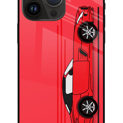 Red Velocity iPhone 14 Pro Max Glass Case