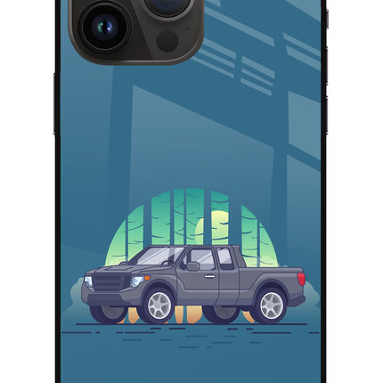 Retro Garage Vibe iPhone 14 Pro Max Glass Case