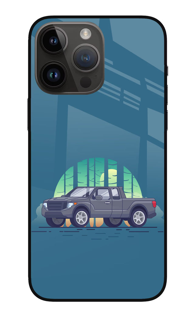 Retro Garage Vibe iPhone 14 Pro Max Glass Case