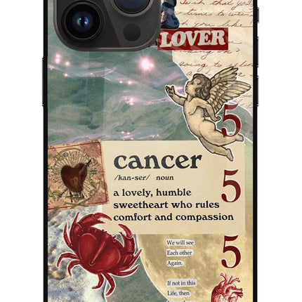 Cancer Zodiac iPhone 14 Pro Max Glass Case