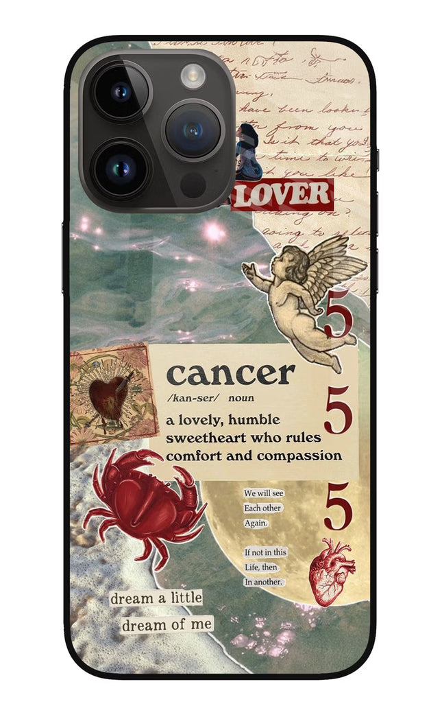 Cancer Zodiac iPhone 14 Pro Max Glass Case