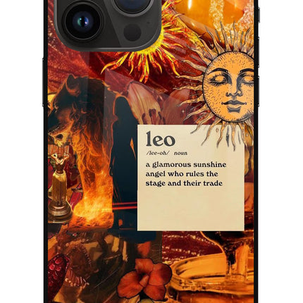 Leo Zodiac iPhone 14 Pro Max Glass Case