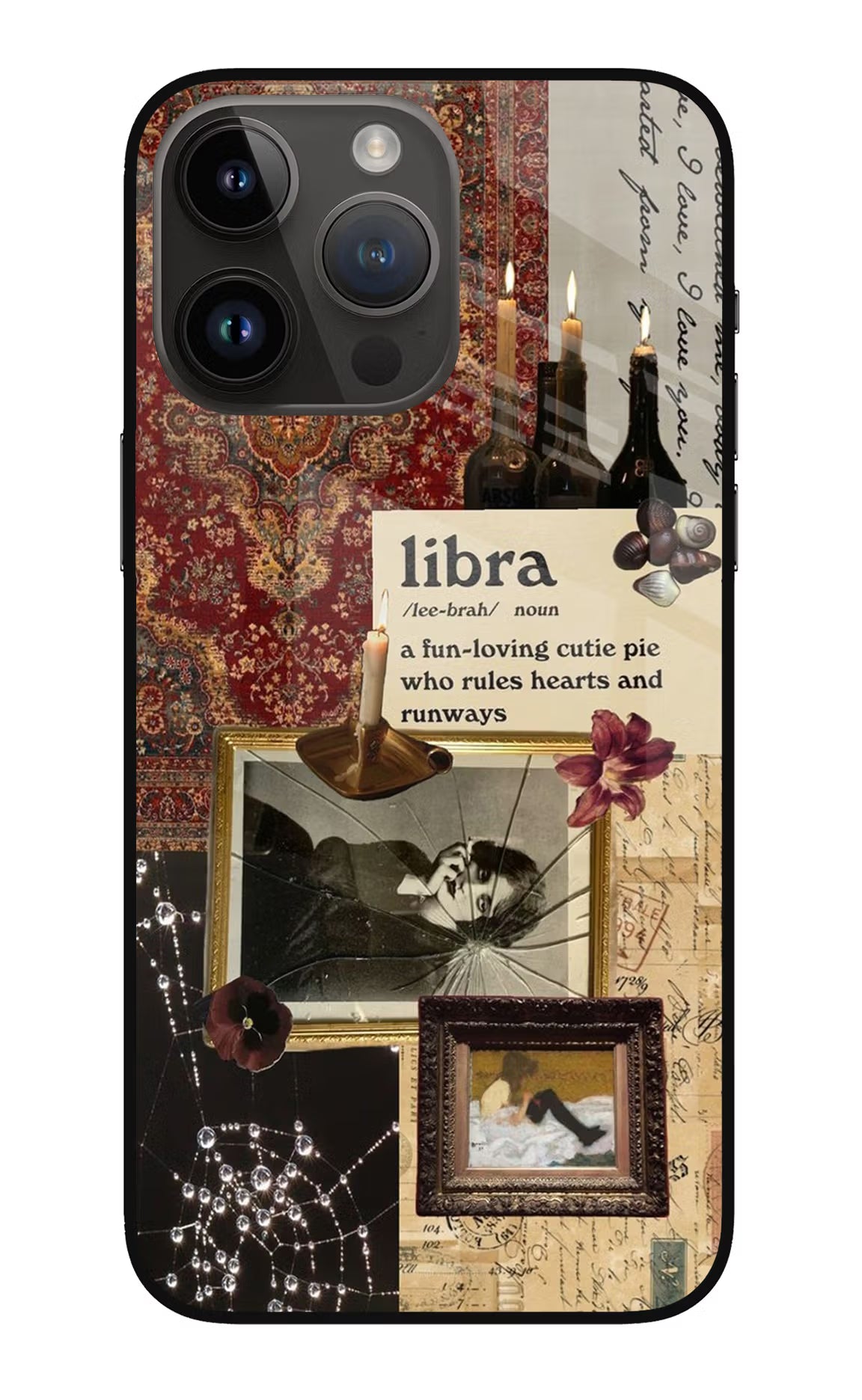 Libra Zodiac iPhone 14 Pro Max Glass Case Back Cover by Casekaro