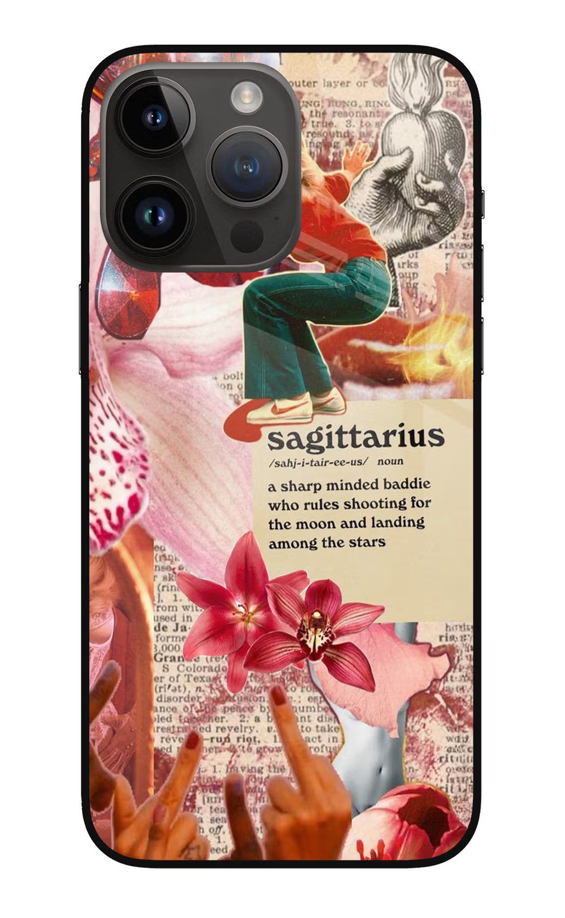 Sagittarius Zodiac iPhone 14 Pro Max Glass Case Back Cover by Casekaro