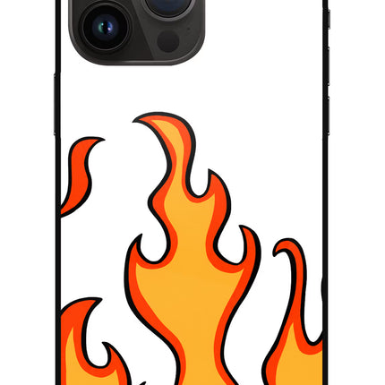 Fired Up – White iPhone 14 Pro Max Glass Case