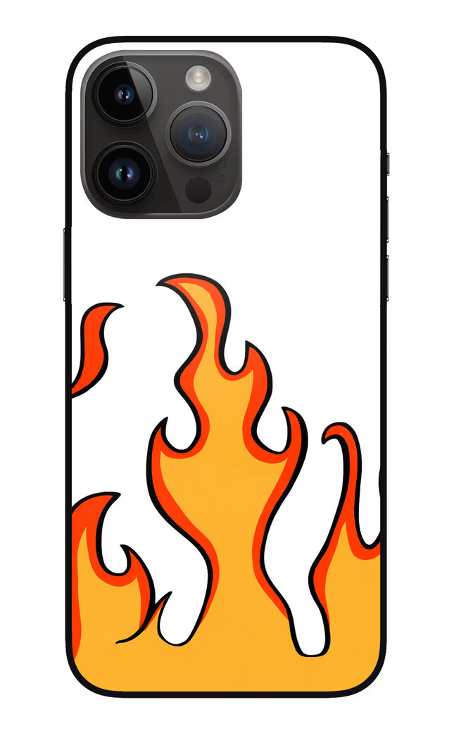 Fired Up – White iPhone 14 Pro Max Glass Case