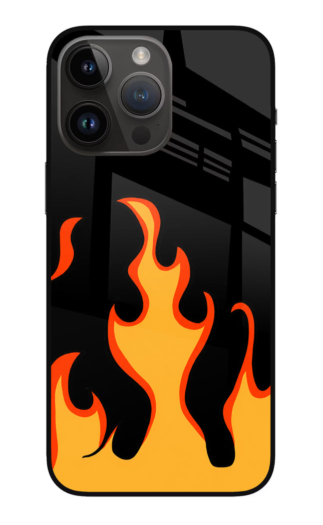 Fired Up – Black iPhone 14 Pro Max Glass Case