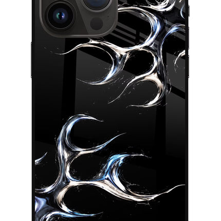 Chrome Tribal iPhone 14 Pro Max Glass Case