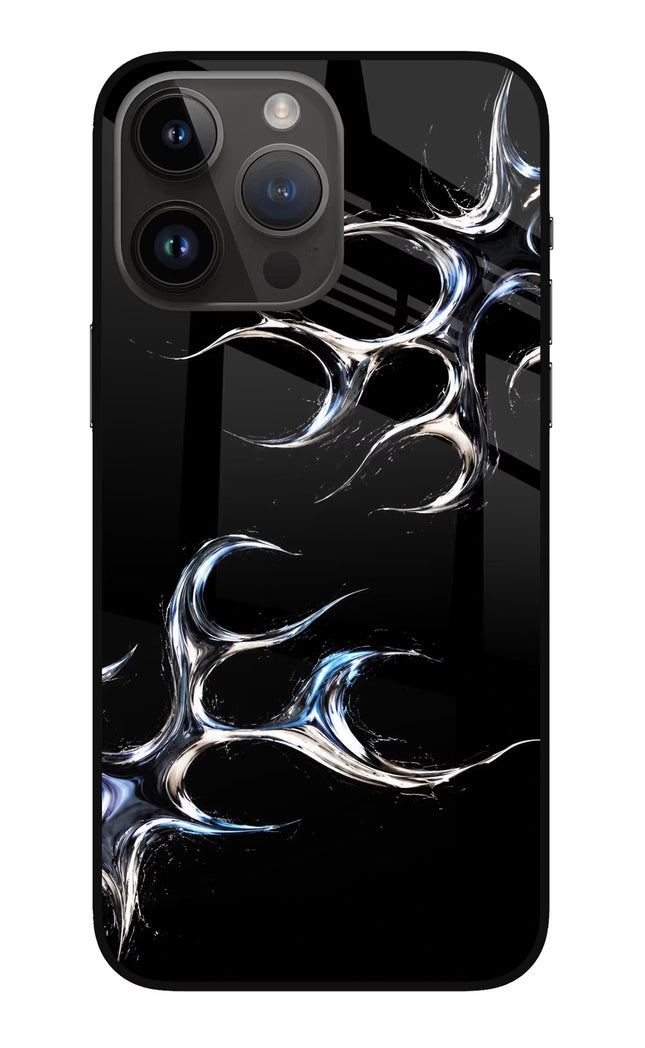 Chrome Tribal iPhone 14 Pro Max Glass Case