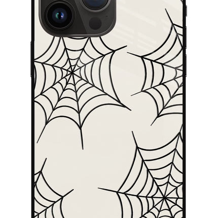 Spider Web iPhone 14 Pro Max Glass Case