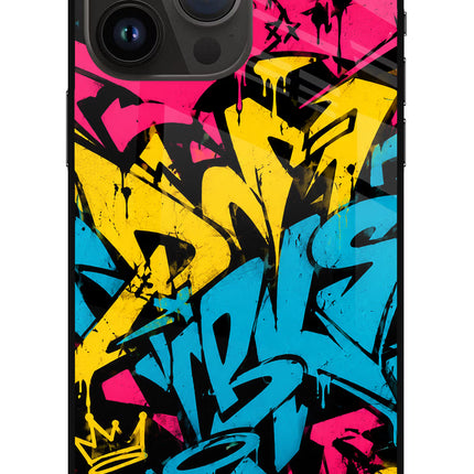Graffiti Vibe iPhone 14 Pro Max Glass Case